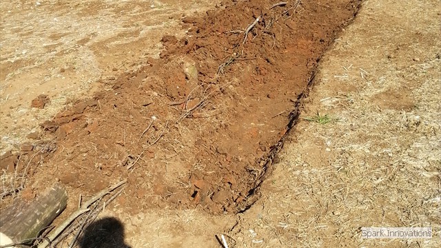 We dug down into the awful soil to build it. It was like a clay rock. 