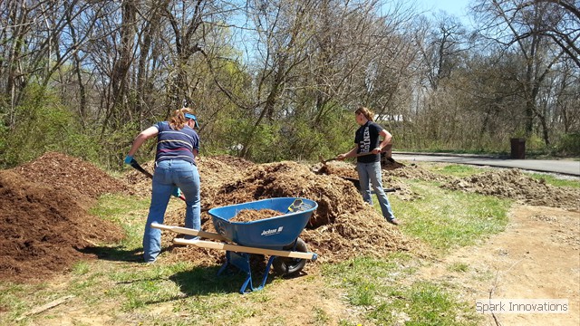 Lots of manual labor. Who needs a gym when you can build these berms!