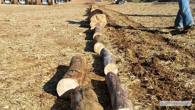 We had a solution. Build a permaculture berm. 